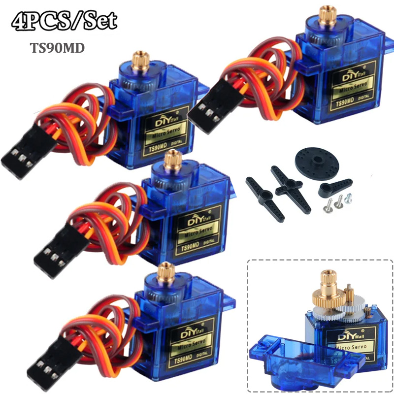 Rc Helicopter Parts - 4 Adet TS90MD Mikro Dijital Servo