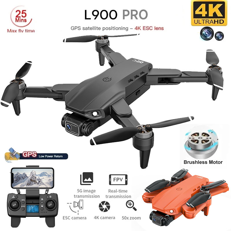 Rc Helicopter Electric - L900 Pro GPS Drone 4K profesyonel