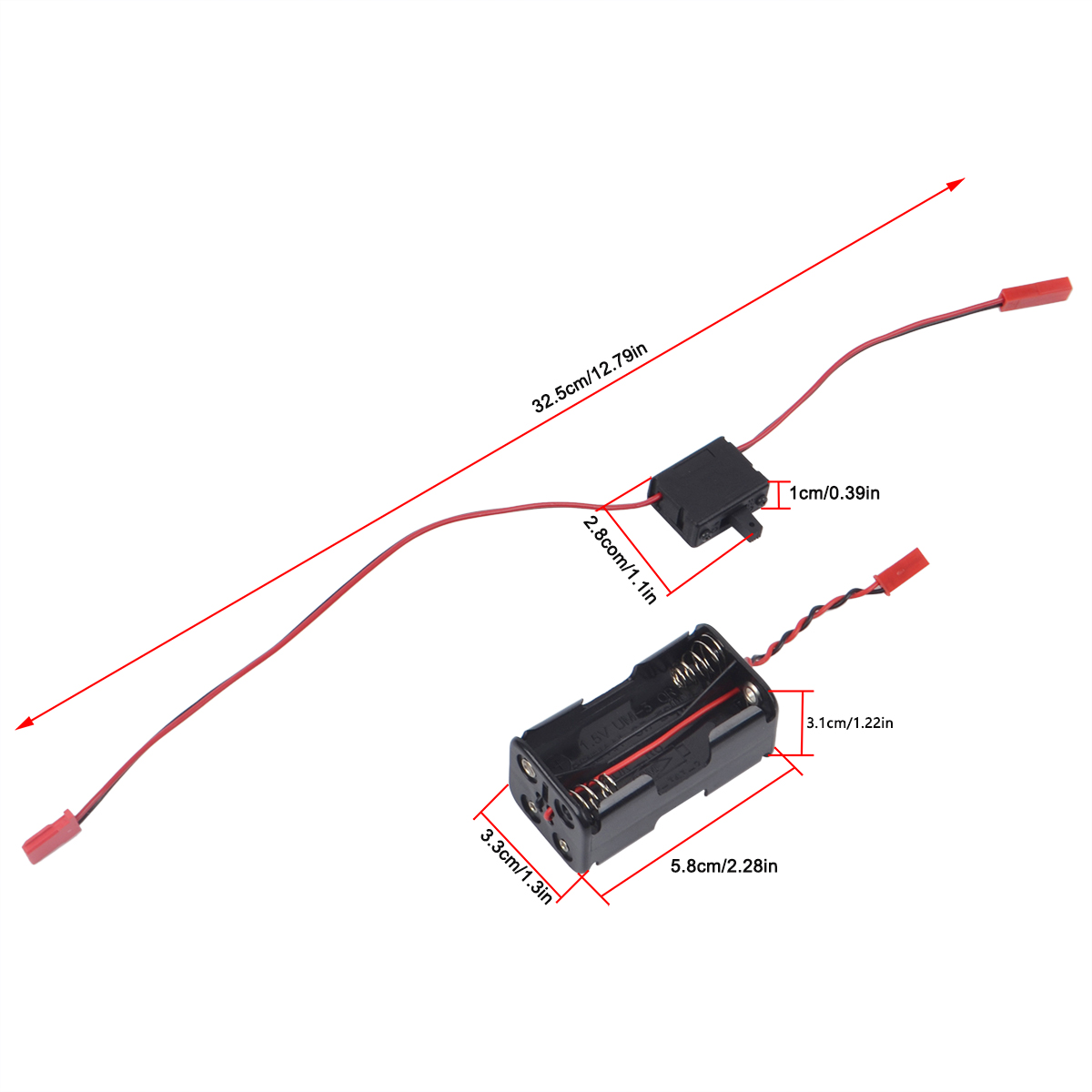 Rc Helicopter Nitro - 4 Hücreli AA Pil Kabı JST