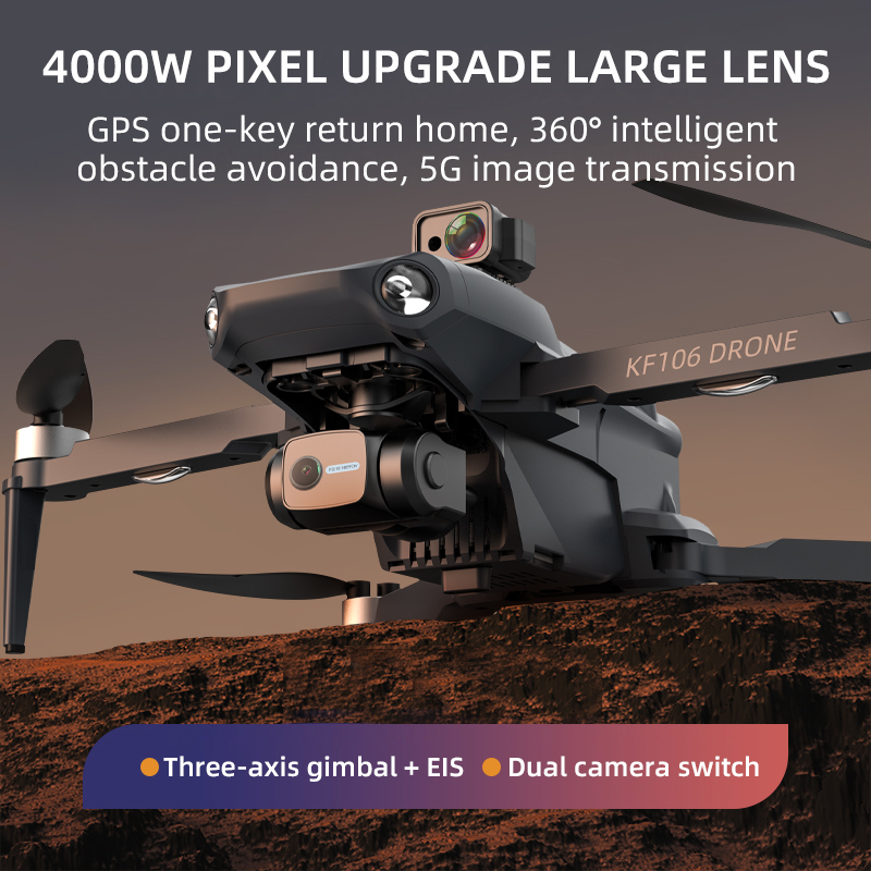 2022 YENI KF106 Max Drone 8K P - Rc Helicopter Charger incelemesi ve fiyatı