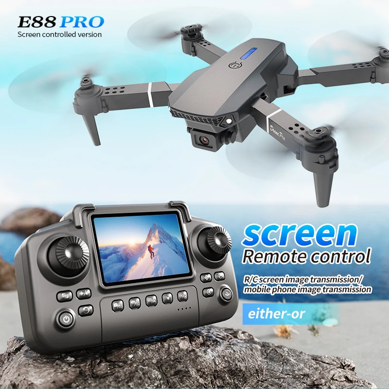 Profesyonel E88 PRO Drone ekra - Rc Helicopter Electric incelemesi ve fiyatı