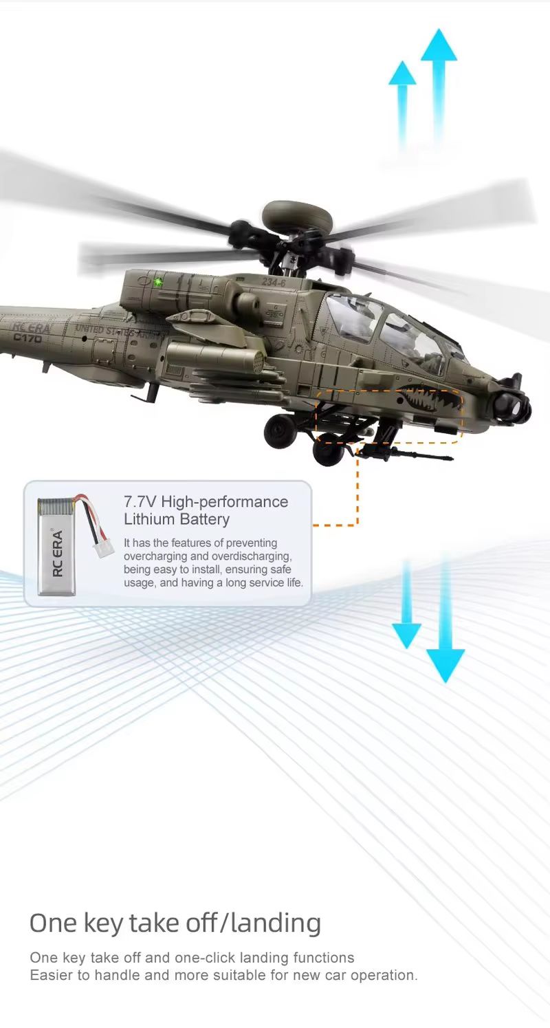 Yeni Stokta Rc Era Ah-64d Apac - Rc Helicopter Single Rotor incelemesi ve fiyatı