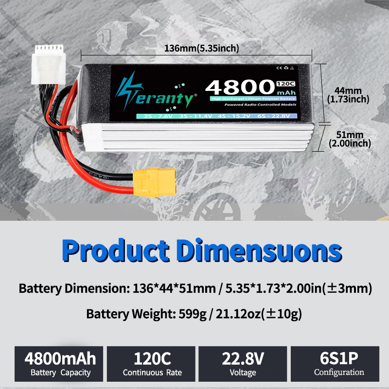 TERANTY 6S 4800mAh Lipo Pil 22 - Rc Helicopter Battery incelemesi ve fiyatı