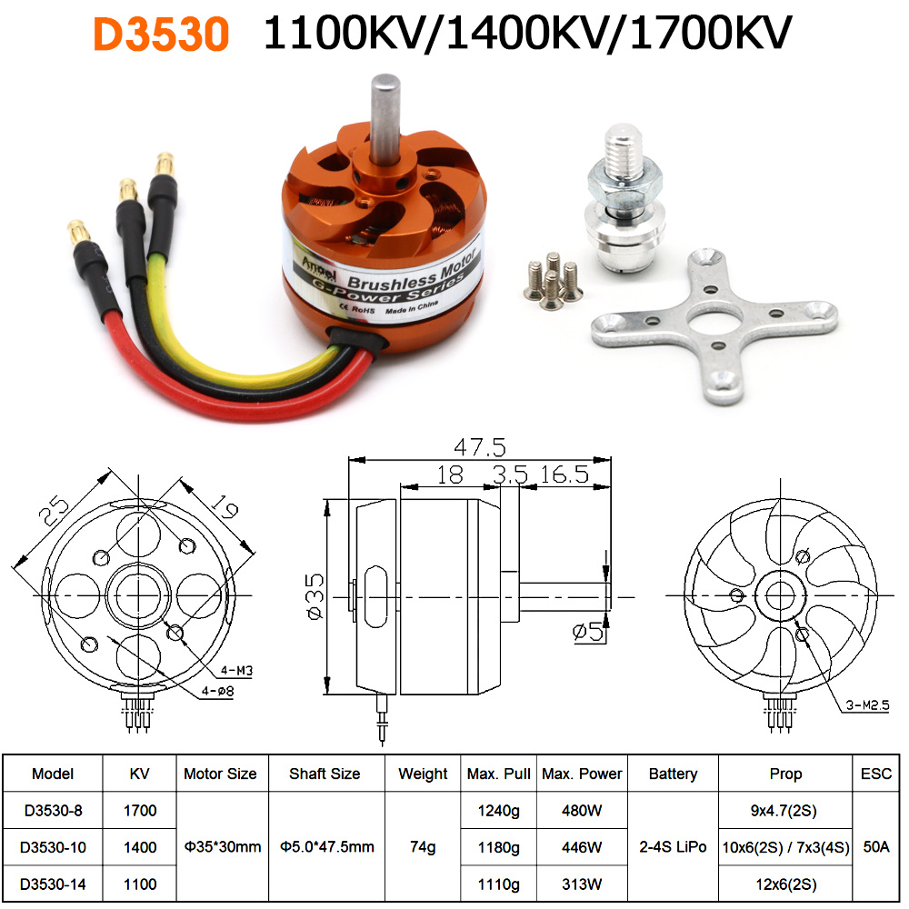 D3530 1100KV 1400KV 1700KV Fır - Rc Helicopter Mini incelemesi ve fiyatı